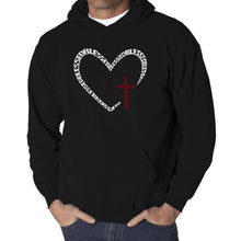 Load image into Gallery viewer, Blessed Heart - Men's Word Art Hooded Sweatshirt