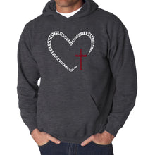 Load image into Gallery viewer, Blessed Heart - Men's Word Art Hooded Sweatshirt