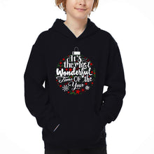 Load image into Gallery viewer, Christmas Ornament - Boy's Word Art Hooded Sweatshirt