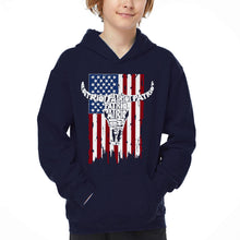 Load image into Gallery viewer, Patriot Flag - Boy's Word Art Hooded Sweatshirt