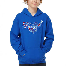 Load image into Gallery viewer, USA Fireworks - Boy's Word Art Hooded Sweatshirt