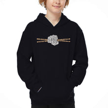 Load image into Gallery viewer, Drum Sticks - Boy's Word Art Hooded Sweatshirt