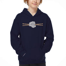 Load image into Gallery viewer, Drum Sticks - Boy's Word Art Hooded Sweatshirt