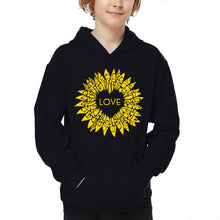 Load image into Gallery viewer, Sunflower Love - Boy's Word Art Hooded Sweatshirt