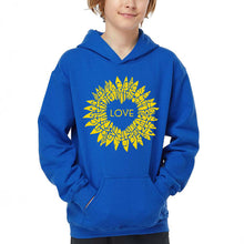 Load image into Gallery viewer, Sunflower Love - Boy's Word Art Hooded Sweatshirt