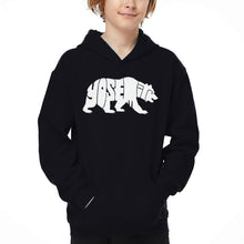 Load image into Gallery viewer, Yosemite Bear - Boy's Word Art Hooded Sweatshirt
