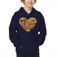 Load image into Gallery viewer, Thanksgiving Heart - Boy&#39;s Word Art Hooded Sweatshirt