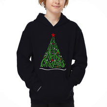 Load image into Gallery viewer, We Wish You A Merry Christmas - Boy's Word Art Hooded Sweatshirt
