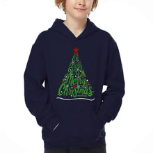 Load image into Gallery viewer, We Wish You A Merry Christmas - Boy's Word Art Hooded Sweatshirt