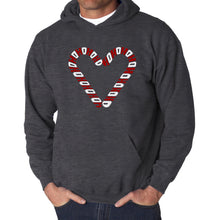 Load image into Gallery viewer, Candy Canes - Men's Word Art Hooded Sweatshirt
