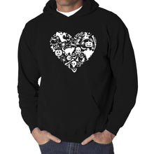 Load image into Gallery viewer, Halloween Heart - Men&#39;s Word Art Hooded Sweatshirt