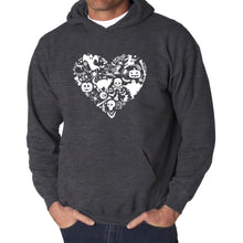 Load image into Gallery viewer, Halloween Heart - Men&#39;s Word Art Hooded Sweatshirt