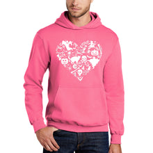 Load image into Gallery viewer, Halloween Heart - Men&#39;s Word Art Hooded Sweatshirt