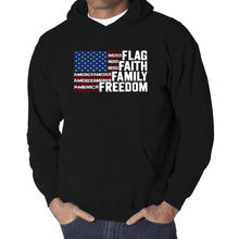 Load image into Gallery viewer, Faith Flag - Men's Word Art Hooded Sweatshirt