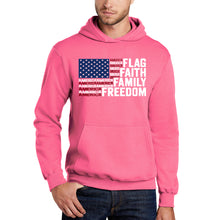 Load image into Gallery viewer, Faith Flag - Men's Word Art Hooded Sweatshirt