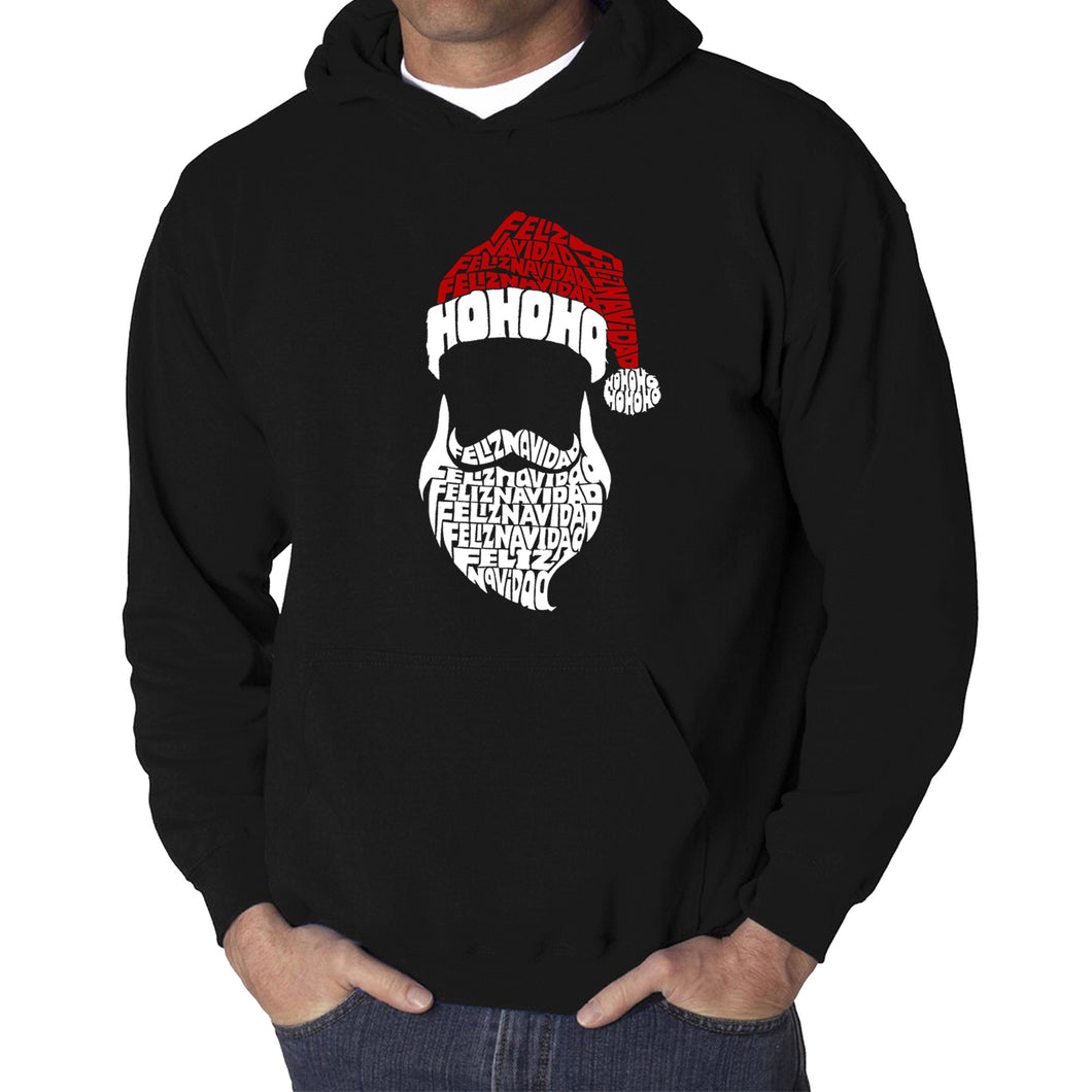 Feliz Navidad Santa Claus - Men's Word Art Hooded Sweatshirt