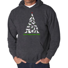 Load image into Gallery viewer, Here Comes Santa Paws - Men&#39;s Word Art Hooded Sweatshirt