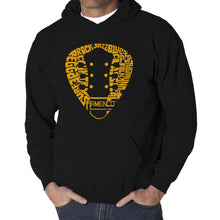 Load image into Gallery viewer, Guitar Pick Genres - Men's Word Art Hooded Sweatshirt