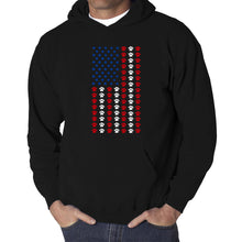 Load image into Gallery viewer, Paws Flag - Men&#39;s Word Art Hooded Sweatshirt