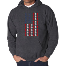 Load image into Gallery viewer, Paws Flag - Men&#39;s Word Art Hooded Sweatshirt