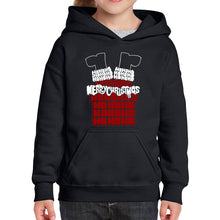 Load image into Gallery viewer, Chimney Santa - Girl's Word Art Hooded Sweatshirt