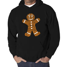 Load image into Gallery viewer, Gingerbread - Men's Word Art Hooded Sweatshirt