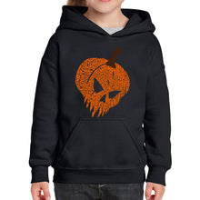 Load image into Gallery viewer, Evil Pumpkin - Girl's Word Art Hooded Sweatshirt