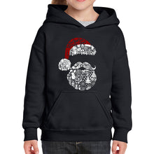 Load image into Gallery viewer, Santa Pics - Girl's Word Art Hooded Sweatshirt