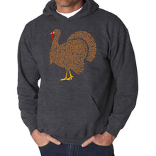 Load image into Gallery viewer, Thankgiving Turkey - Men's Word Art Hooded Sweatshirt