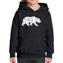 Load image into Gallery viewer, Yosemite Bear - Girl's Word Art Hooded Sweatshirt