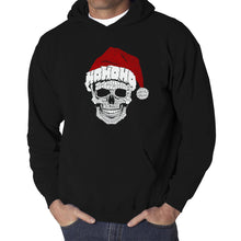 Load image into Gallery viewer, Santa Skull - Men&#39;s Word Art Hooded Sweatshirt