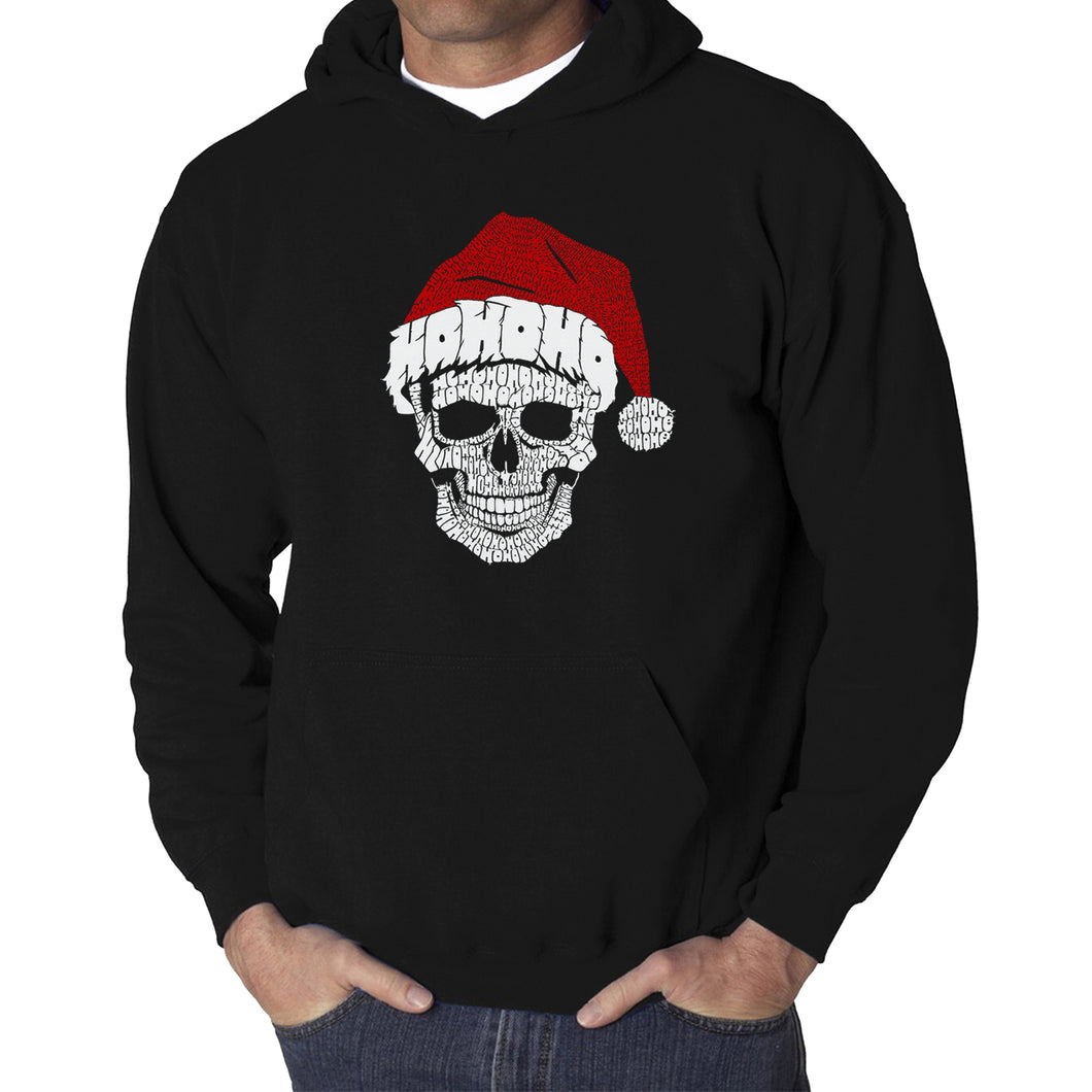 Santa Skull - Men's Word Art Hooded Sweatshirt