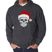 Load image into Gallery viewer, Santa Skull - Men&#39;s Word Art Hooded Sweatshirt