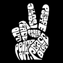 Load image into Gallery viewer, Women&#39;s Plus Size Word Art V-Neck - Peace Out