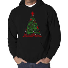 Load image into Gallery viewer, Holiday Christmas Tree - Men's Word Art Hooded Sweatshirt