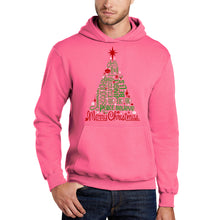 Load image into Gallery viewer, Holiday Christmas Tree - Men's Word Art Hooded Sweatshirt
