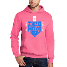 Load image into Gallery viewer, This is How I Roll Dreidel - Men&#39;s Word Art Hooded Sweatshirt