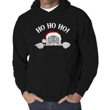 Load image into Gallery viewer, Peeking Santa - Men's Word Art Hooded Sweatshirt