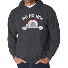 Load image into Gallery viewer, Peeking Santa - Men's Word Art Hooded Sweatshirt