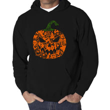Load image into Gallery viewer, Halloween Pumpkin - Men's Word Art Hooded Sweatshirt