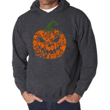 Load image into Gallery viewer, Halloween Pumpkin - Men's Word Art Hooded Sweatshirt