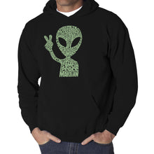 Load image into Gallery viewer, Peace Alien - Men's Word Art Hooded Sweatshirt