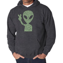 Load image into Gallery viewer, Peace Alien - Men's Word Art Hooded Sweatshirt