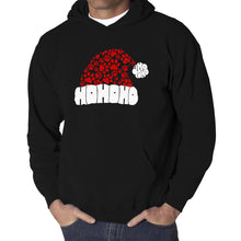 Load image into Gallery viewer, Paw Print Santa Hat - Men's Word Art Hooded Sweatshirt