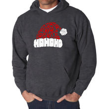 Load image into Gallery viewer, Paw Print Santa Hat - Men's Word Art Hooded Sweatshirt
