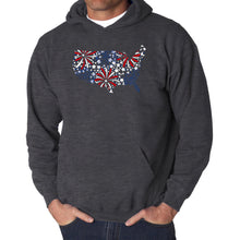 Load image into Gallery viewer, USA Fireworks - Men's Word Art Hooded Sweatshirt