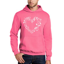 Load image into Gallery viewer, Sheet Music Heart - Men's Word Art Hooded Sweatshirt