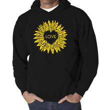 Load image into Gallery viewer, Sunflower Love - Men's Word Art Hooded Sweatshirt