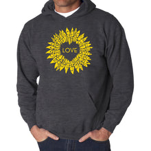 Load image into Gallery viewer, Sunflower Love - Men's Word Art Hooded Sweatshirt