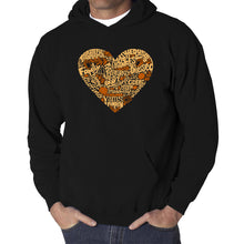 Load image into Gallery viewer, Thanksgiving Heart - Men&#39;s Word Art Hooded Sweatshirt